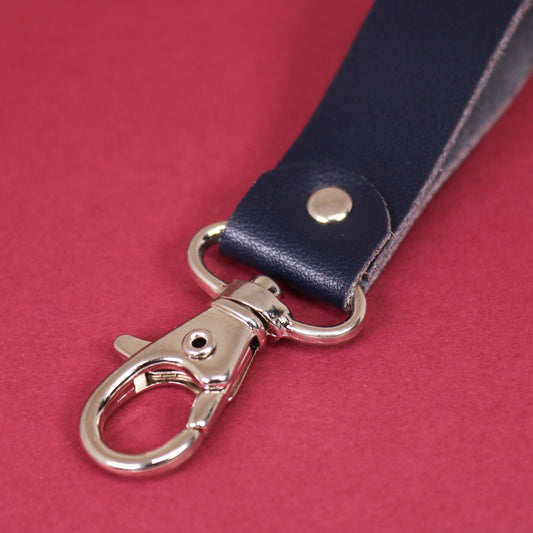 Navy blue key ring