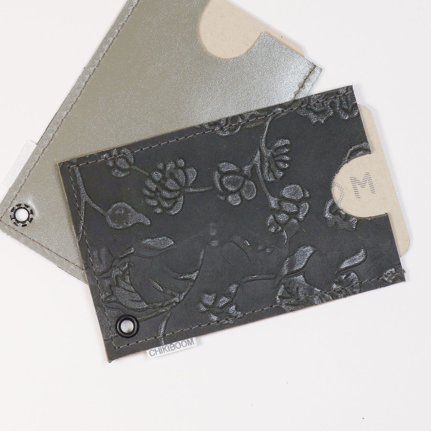 Grey flower card holder