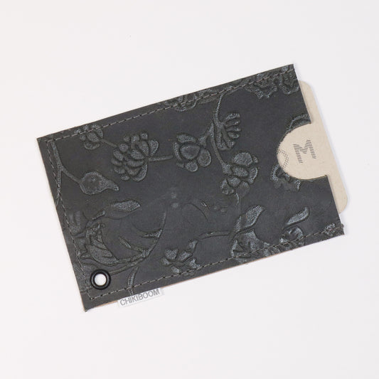 Grey flower card holder