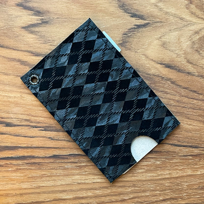 Porte-cartes carreauté / vert