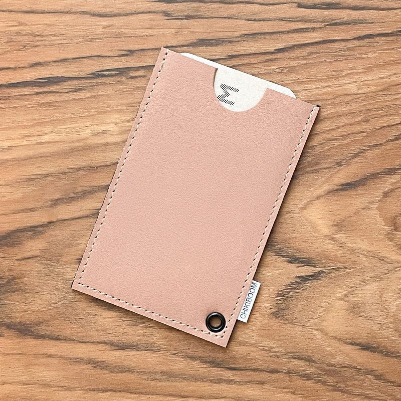 Porte-cartes beige / noir