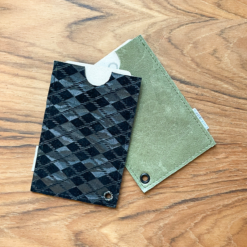 Porte-cartes carreauté / vert