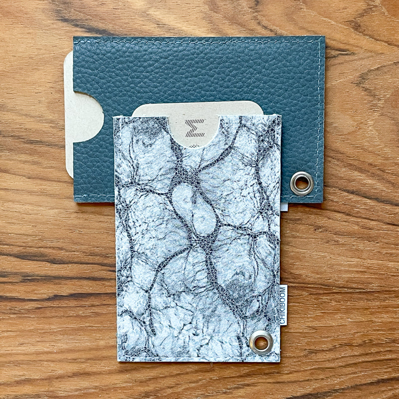 Porte-cartes marbré / sarcelle