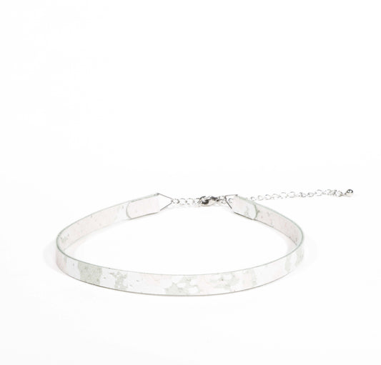 White choker necklace