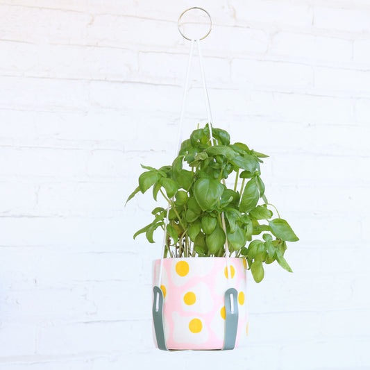 Taupe pink adjustable plant hanger