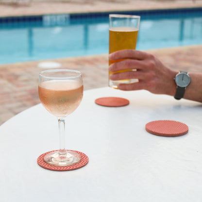 Pale pink coaster