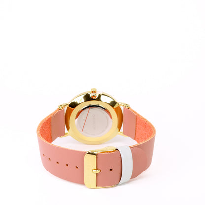 Terracotta / terrazzo and gold watch