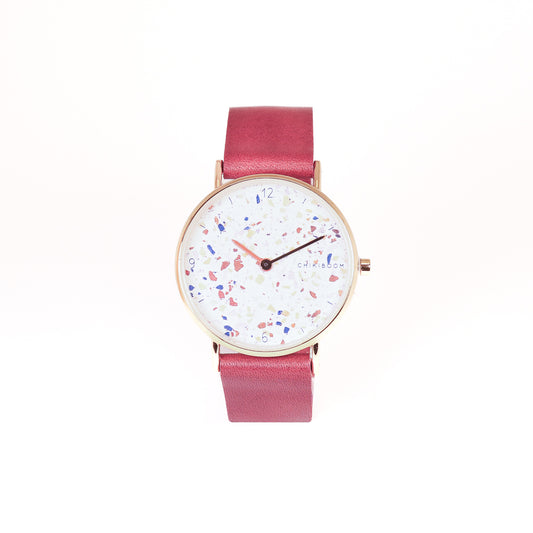 Montre Bourgogne / terrazzo et or